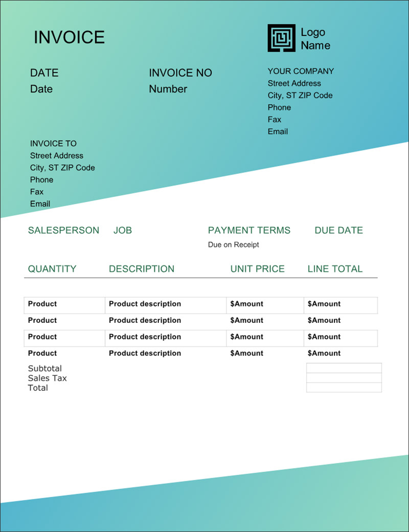 15 Simple Invoice Templates For Your Business