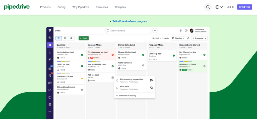 Pipedrive CRM for consultants