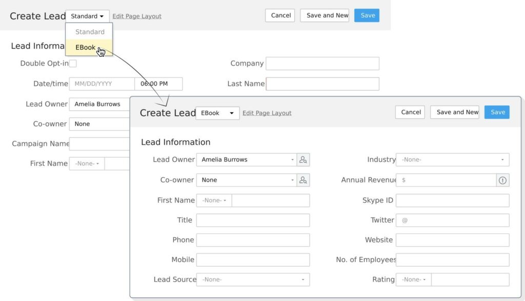 Customization feature of ZOHO CRM