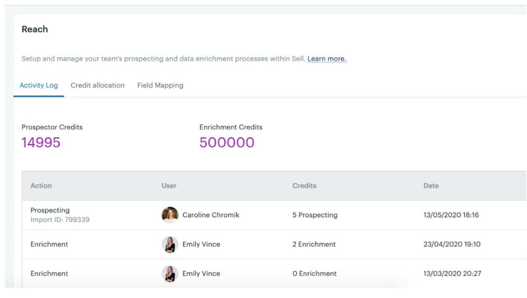 Sales engagement tools feature of Zendesk Sell