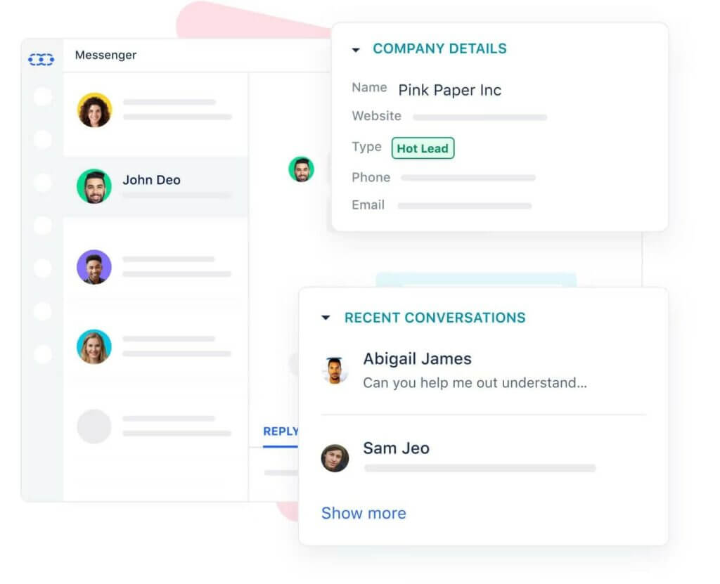 Live chat feature of Salesmate CRM